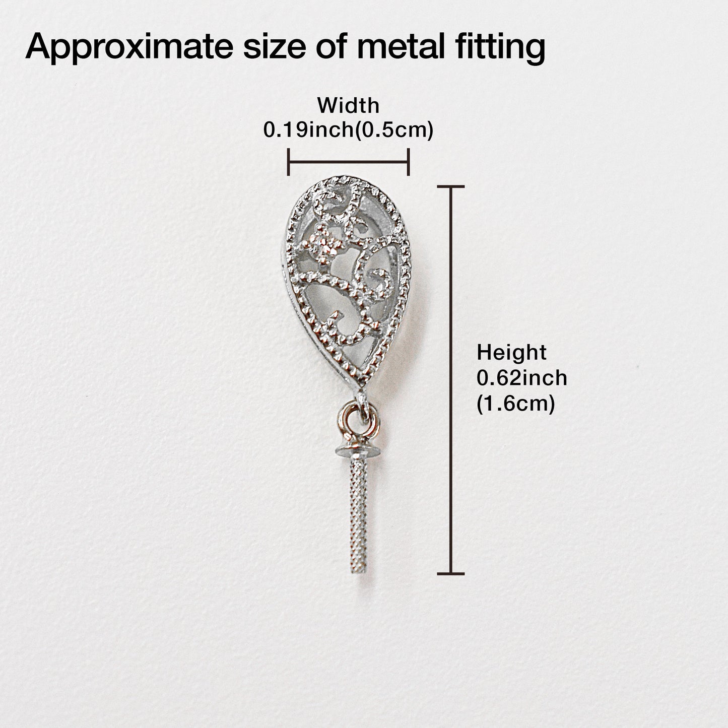 Only metal fittings 0.01ct K14WG Diamond Pendant top RP00031