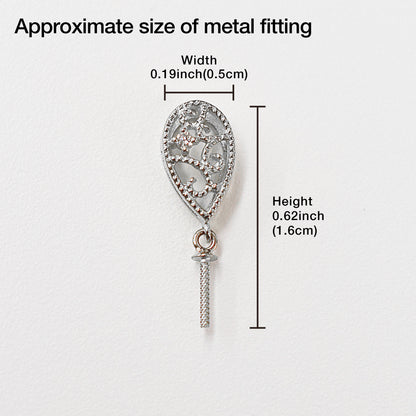Only metal fittings 0.01ct K14WG Diamond Pendant top RP00031