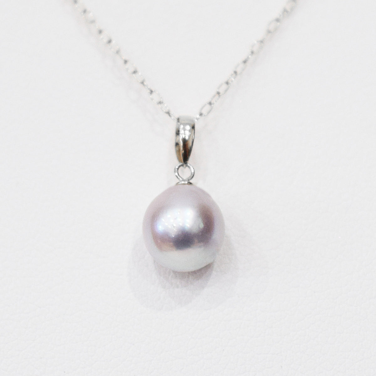 【K10 / K18】Rare Natural color 7.5mm - 8.5mm pendant necklace Akoya Pearl Real Japan Seawater pearl reenspearl akoyapearl 日本産 熊本 天草