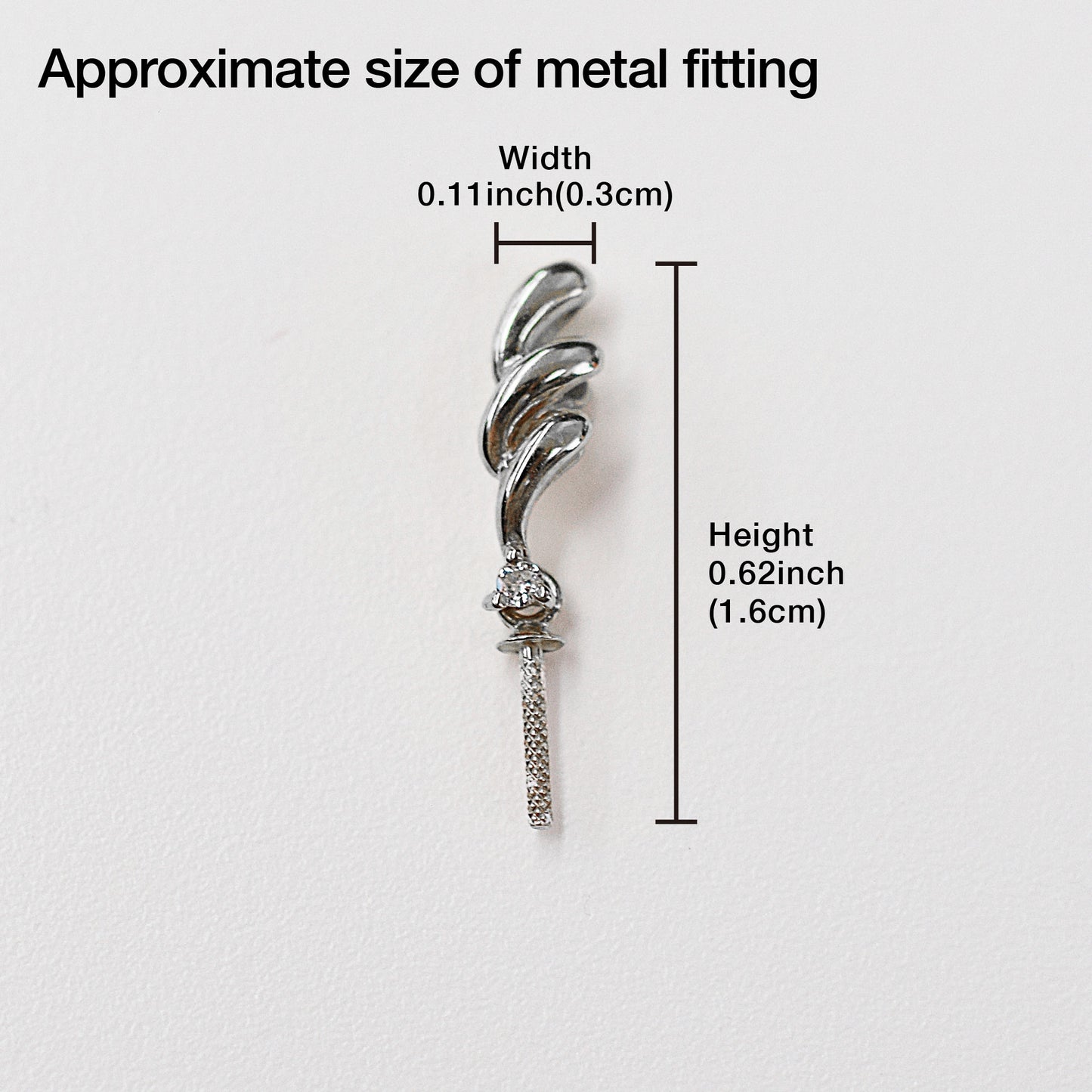 Only metal fittings 0.01ct K18WG Diamond Pendant top RP00041