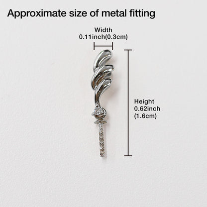 Only metal fittings 0.01ct K18WG Diamond Pendant top RP00041