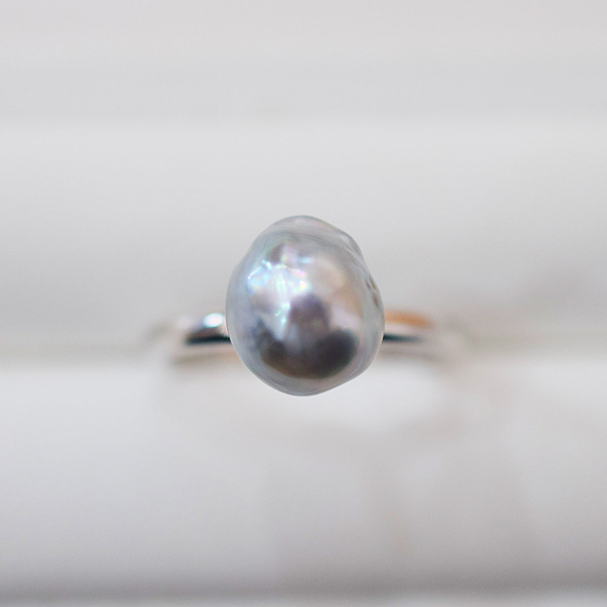 ［You can choose the pearl］Akoya Baroque pearl 8mm - 9mm Natural color Ring Sea Real akoya pearl From Japan 1pc pearl SV925 Silver reenspearl akoyapearl ring