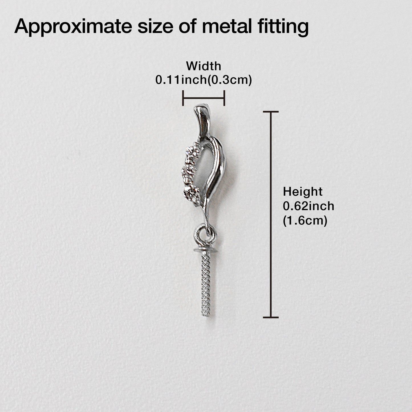 Only metal fittings 0.02ct K18WG Diamond Pendant top SIK00031