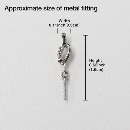 Only metal fittings 0.02ct K18WG Diamond Pendant top SIK00031