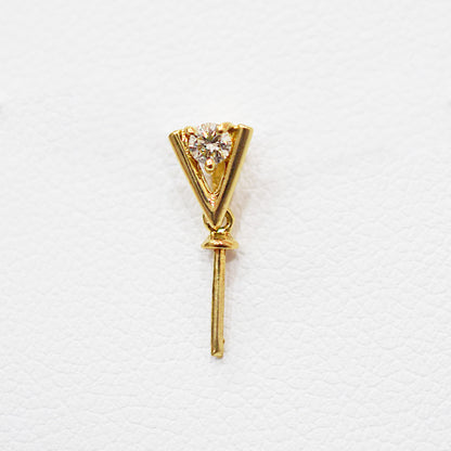 Only metal fittings 0.05ct K18YG Diamond Pendant top RP00021