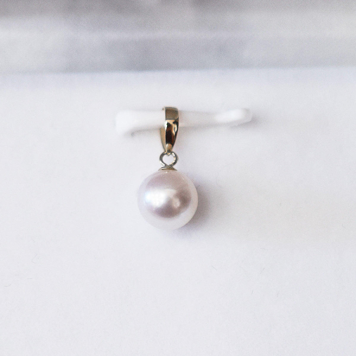 【K18YG / K18WG】Pendant top Only Hanadama rank Rare White pink 5.5mm - 6.5mm Akoya Pearl Japan Akoyapearl birthday あこや 真珠 日本 reenspearl