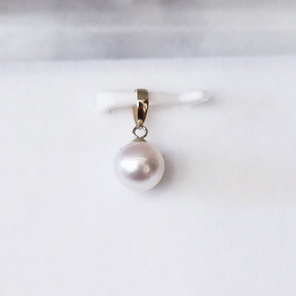 【K18YG / K18WG】Pendant top Only Hanadama rank Rare White pink 5.5mm - 6.5mm Akoya Pearl Japan Akoyapearl birthday あこや 真珠 日本 reenspearl
