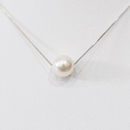 【K10 / K18】Rare White pink 7.5mm - 8.5mm Seawater Real Akoya Pearl necklace AkoyaPearl Japan あこや 真珠