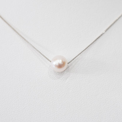 【K10 / K18】Rare White pink 5.5mm - 6.5mm Seawater Real Akoya Pearl necklace AkoyaPearl Japan あこや 真珠