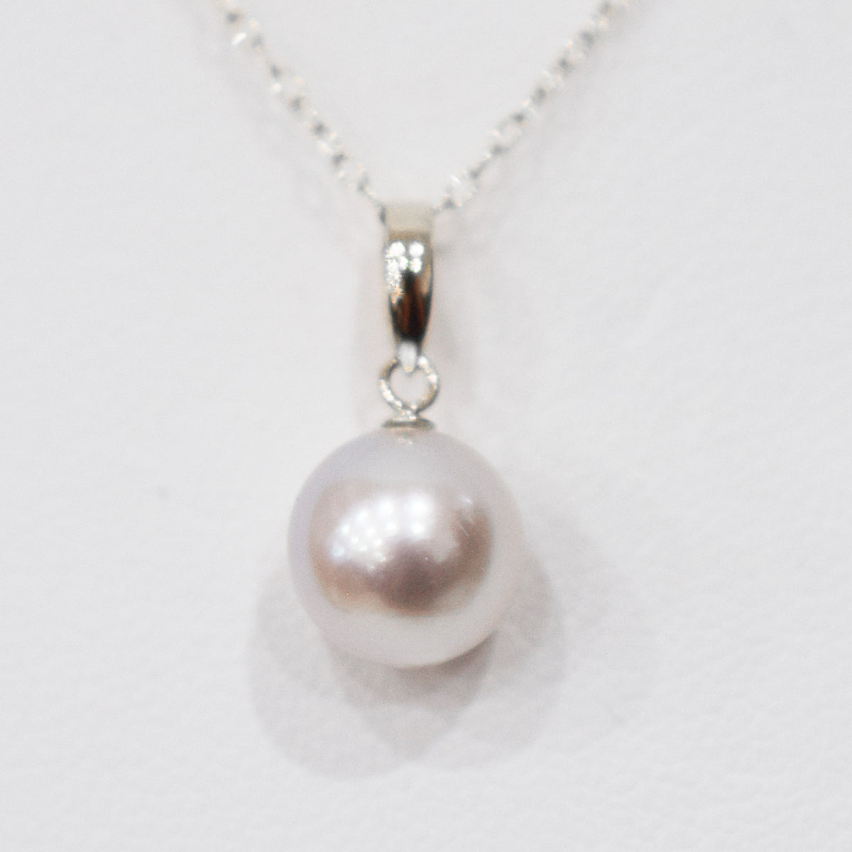 【K10 / K18】Rare Natural color 7.5mm - 8.5mm pendant necklace Akoya Pearl Real Japan Seawater pearl reenspearl akoyapearl 日本産 熊本 天草