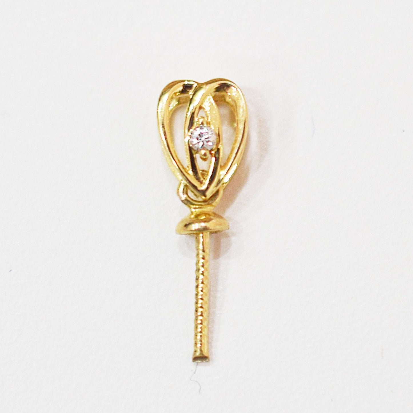 Only metal fittings 0.01ct K18YG Diamond Pendant top RP0009