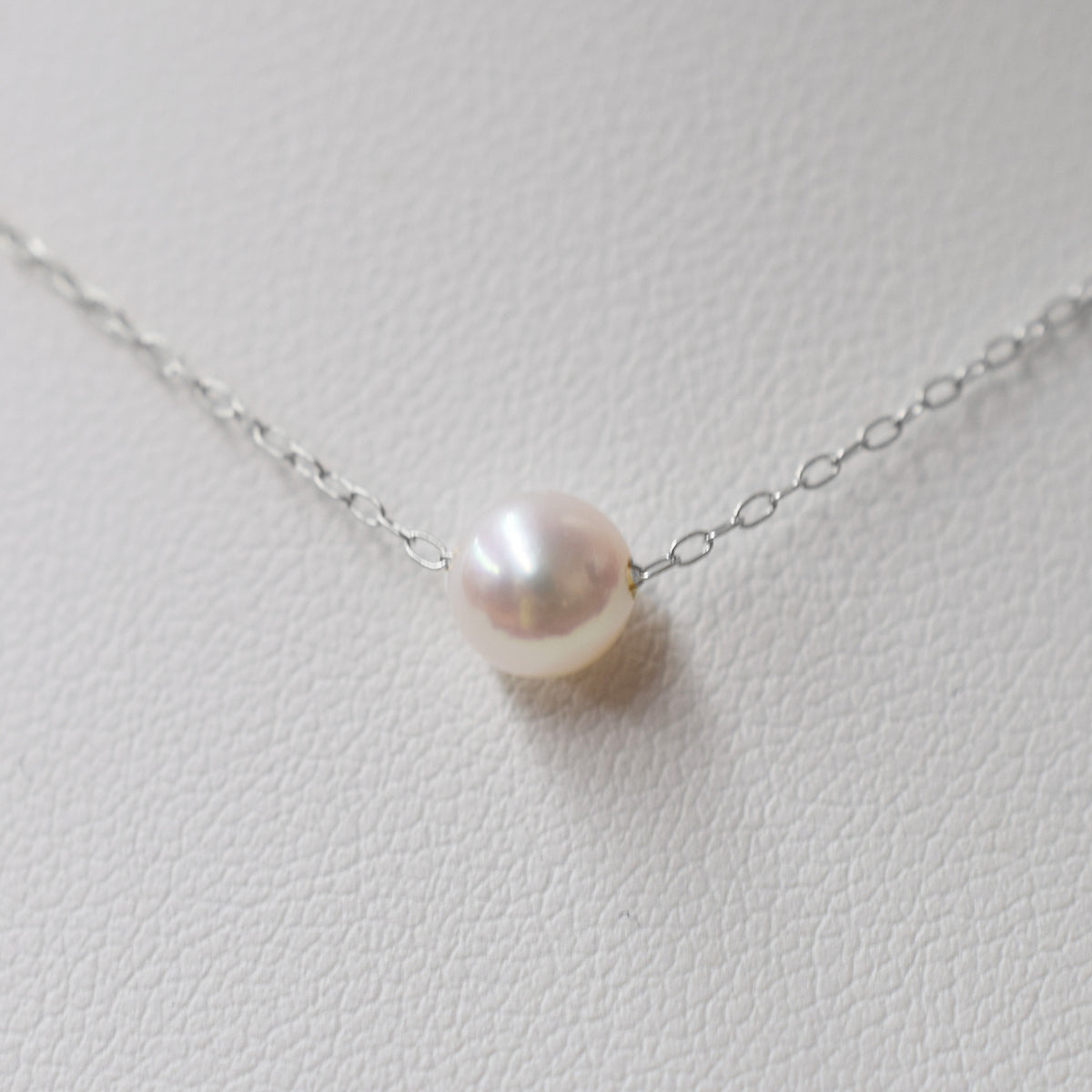 【K10 / K18】Rare White pink 5.5mm - 6.5mm Seawater Real Akoya Pearl necklace AkoyaPearl Japan あこや 真珠