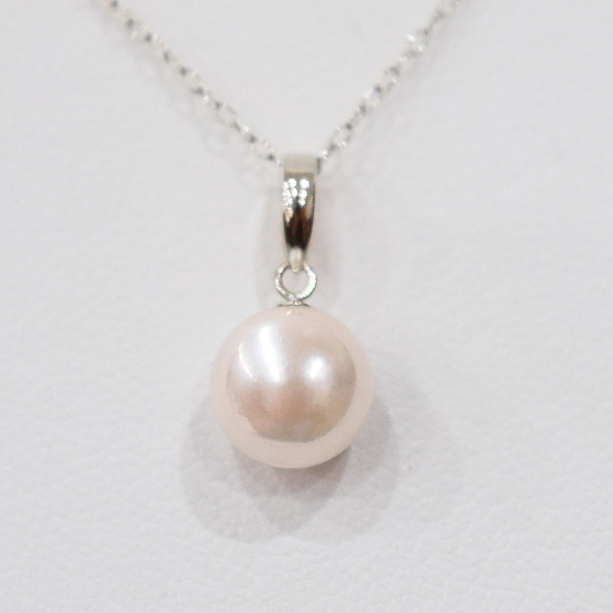 【K18YG / K18WG】Hanadama rank White pink 7.5mm - 8mm pendant necklace Akoya Pearl Real Japan Seawater pearl reenspearl akoyapearl