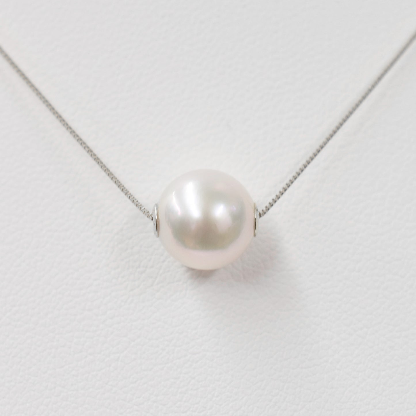 【K10YG / K10WG / K18YG / K18WG】Rare Whitepink 9mm - 9.5mm Seawater Real Akoya Pearl necklace pendant AkoyaPearl Japan