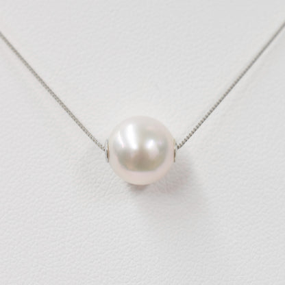 【K10YG / K10WG / K18YG / K18WG】Rare Whitepink 9mm - 9.5mm Seawater Real Akoya Pearl necklace pendant AkoyaPearl Japan