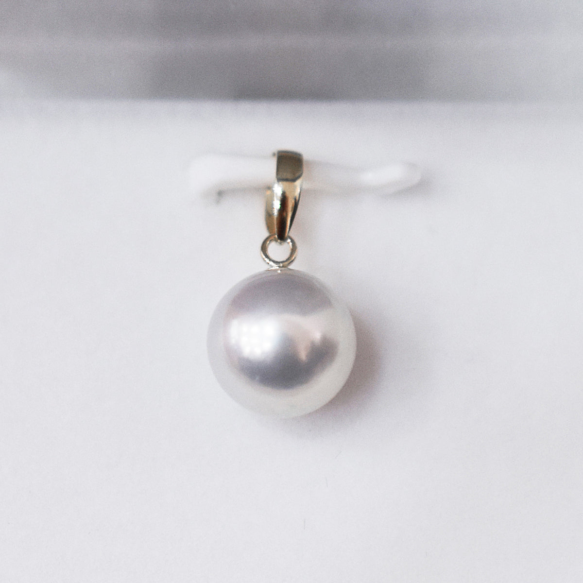 【K18YG / K18WG】Pendant top Only Madama rank 8.5mm - 9.5mm Natural color Akoya Pearl Japan Akoyapearl birthday あこや 真珠 日本