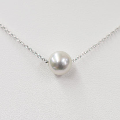 【SV925】Rare Natural color 8mm - 9mm Seawater Real Akoya Pearl necklace AkoyaPearl Japan あこや 真珠