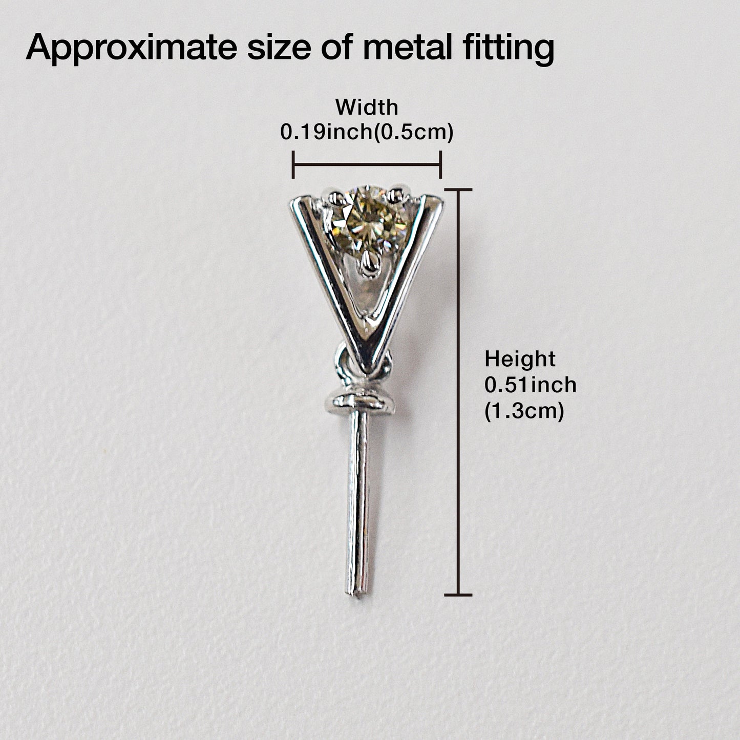 Only metal fittings 0.05ct K18WG Diamond Pendant top RP0041