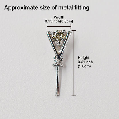 Only metal fittings 0.05ct K18WG Diamond Pendant top RP0041