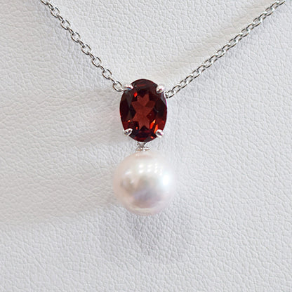 White pink 8mm - 9mm hanadama rank pendant necklace Akoya Pearl SV925 Semi precious stones Japan Seawater reenspearl Birthday あこや 真珠 珍珠