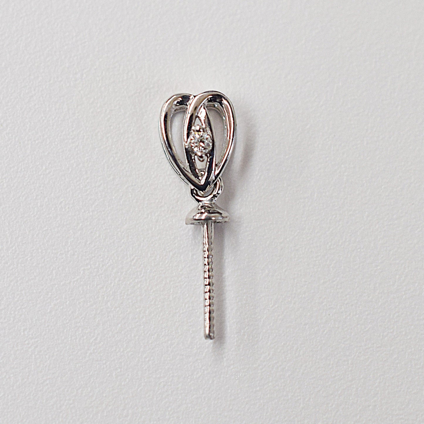 Only metal fittings 0.01ct K14WG Diamond Pendant top RP0009