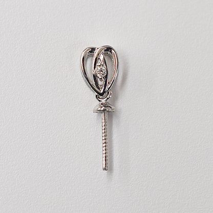 Only metal fittings 0.01ct K14WG Diamond Pendant top RP0009