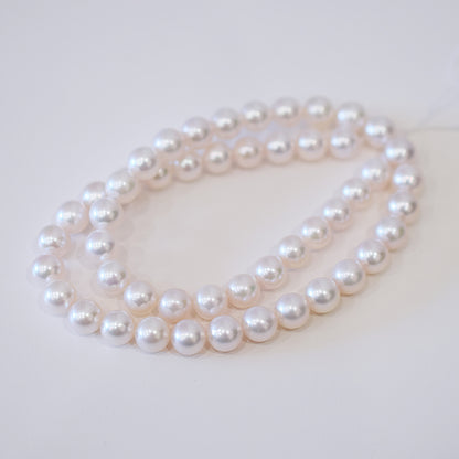 Actual product Hanadama rank white pink 8mm - 8.5mm Sea Real Akoya pearl strand choker necklace Japan Japanese Seawater Silver925