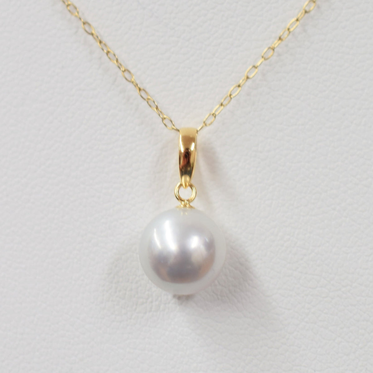 【K10 / K18】Rare Natural color 8.5mm - 9.5mm pendant necklace Akoya Pearl Real Japan Seawater pearl reenspearl akoyapearl 日本産 熊本 天草