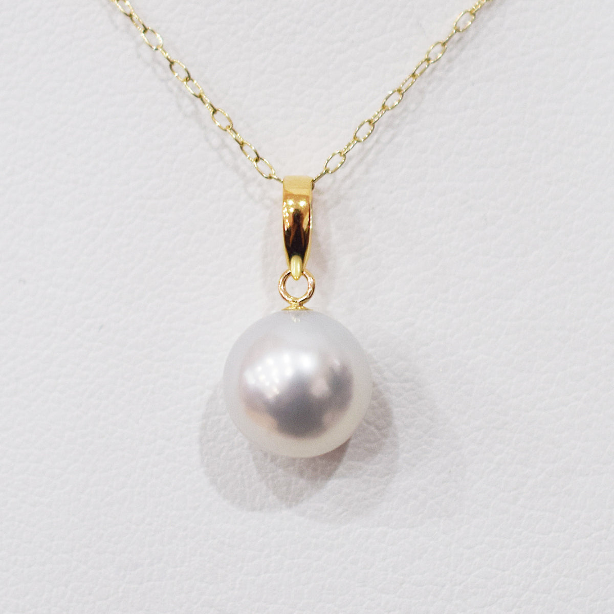 【K10 / K18】Rare Natural color 8.5mm - 9.5mm pendant necklace Akoya Pearl Real Japan Seawater pearl reenspearl akoyapearl 日本産 熊本 天草