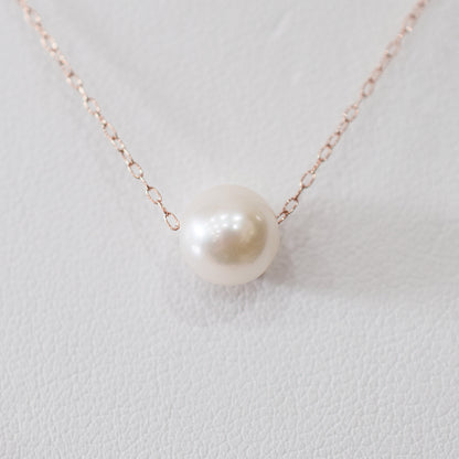 【K10 / K18】Rare White pink 7.5mm - 8.5mm Seawater Real Akoya Pearl necklace AkoyaPearl Japan あこや 真珠