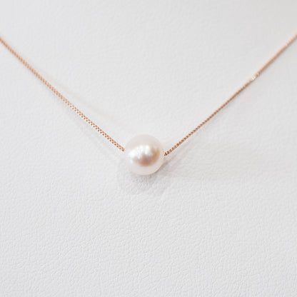 【K10 / K18】Rare White pink 5.5mm - 6.5mm Seawater Real Akoya Pearl necklace AkoyaPearl Japan あこや 真珠