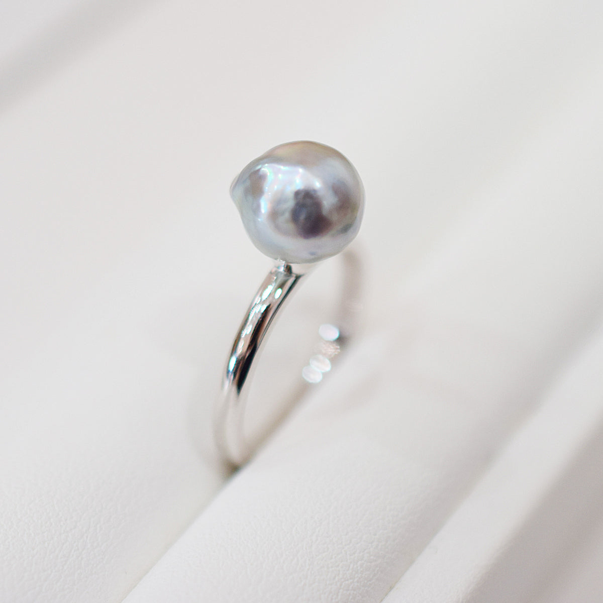 ［You can choose the pearl］Akoya Baroque pearl 8mm - 9mm Natural color Ring Sea Real akoya pearl From Japan 1pc pearl SV925 Silver reenspearl akoyapearl ring