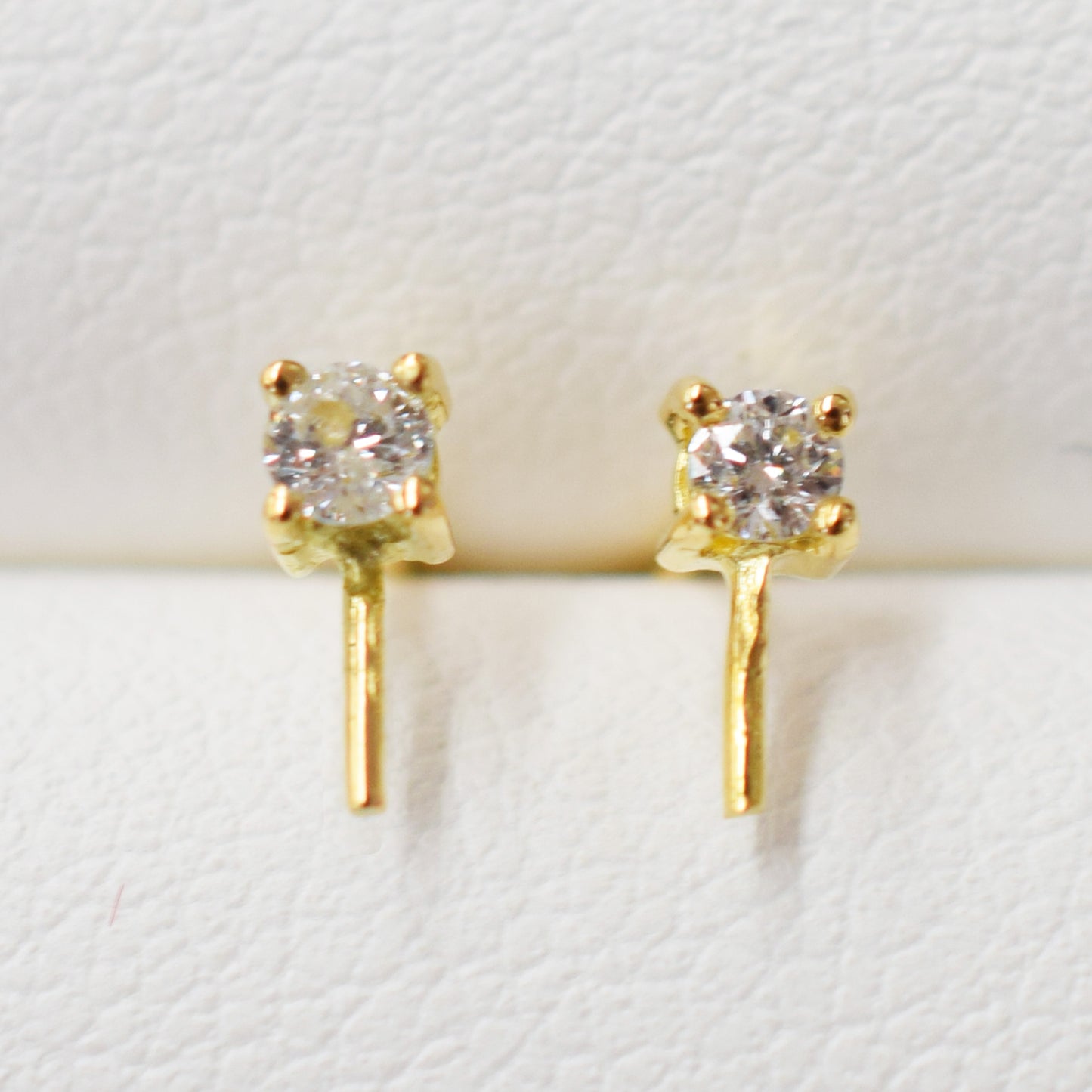 Only metal fittings K18YG stud earring Metal fitting Recommended for pearls 7mm - 9mm