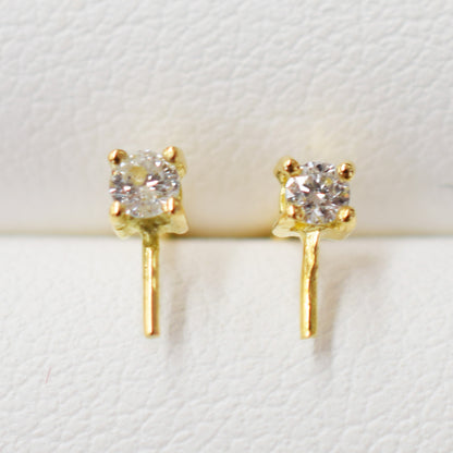 Only metal fittings K18YG stud earring Metal fitting Recommended for pearls 7mm - 9mm