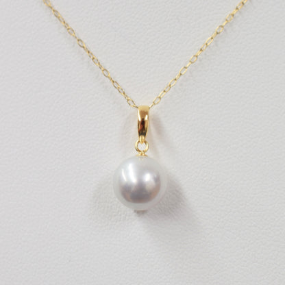Ultra Rare Natural 8.5mm - 9mm Madama rank Akoya Pearl Japan Akoyapearl Pendant Necklace birthday あこや 真珠 日本 18K 10K 14K
