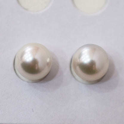 A rank Natural color 8mm -  8.5mm 1pair 2pc Loose Real akoya pearl Japan Japanese Seawater reenspearl あこや 真珠 日本