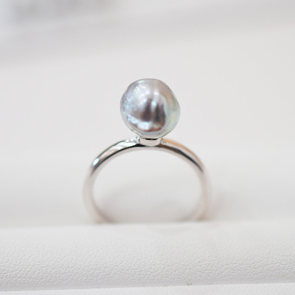 ［You can choose the pearl］Akoya Baroque pearl 8mm - 9mm Natural color Ring Sea Real akoya pearl From Japan 1pc pearl SV925 Silver reenspearl akoyapearl ring