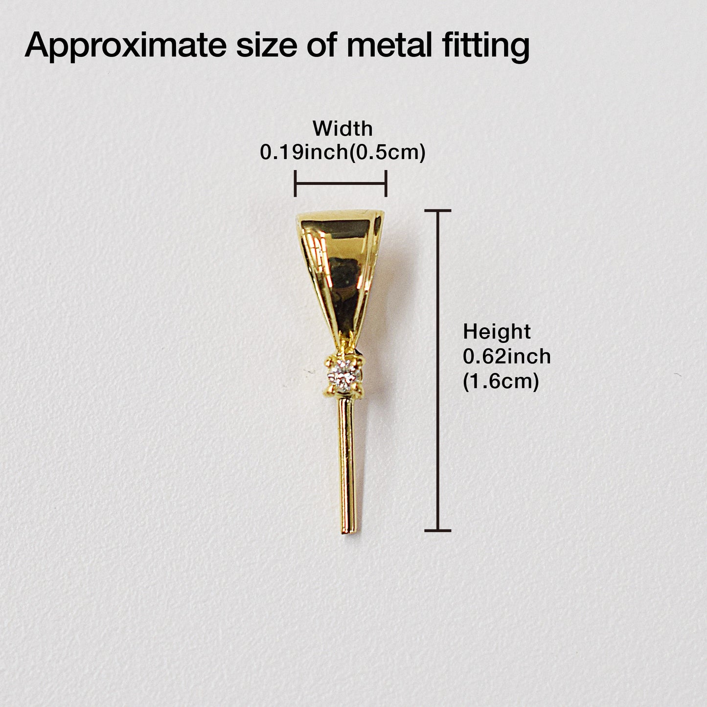 Only metal fittings 0.01ct K18YG Diamond Pendant top RP00041