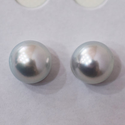 A rank Natural color 8.5mm -  9mm 1pair 2pc Loose Real akoya pearl Japan Japanese Seawater reenspearl あこや 真珠 日本