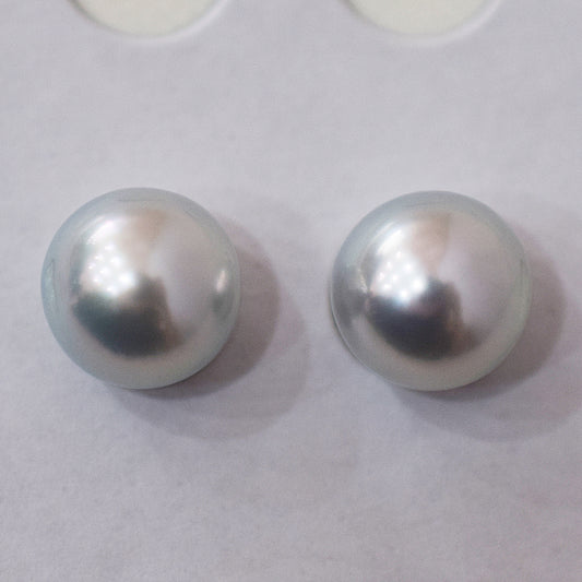A rank Natural color 8.5mm -  9mm 1pair 2pc Loose Real akoya pearl Japan Japanese Seawater reenspearl あこや 真珠 日本