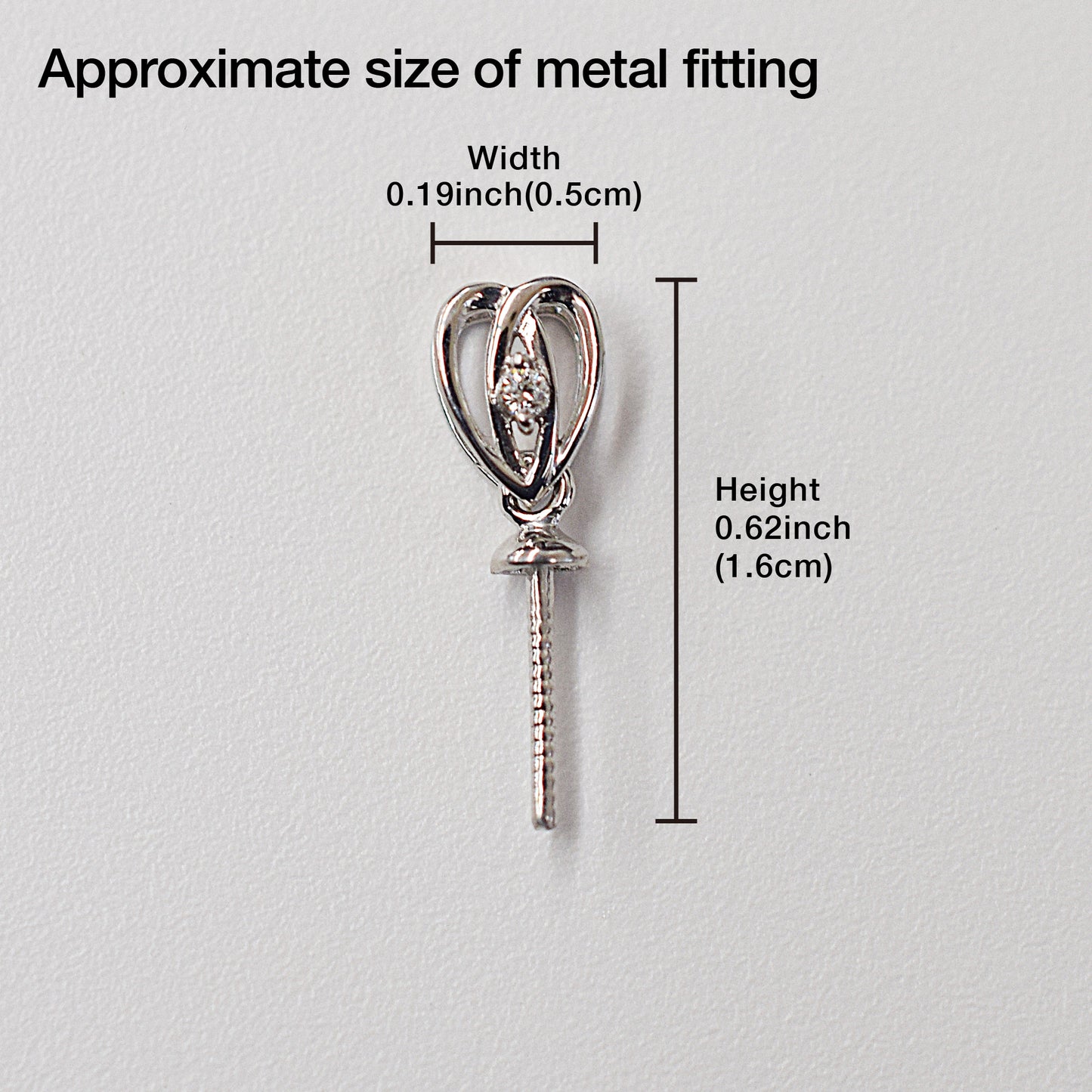 Only metal fittings 0.01ct K14WG Diamond Pendant top RP0009