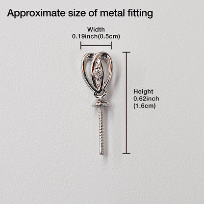 Only metal fittings 0.01ct K14WG Diamond Pendant top RP0009