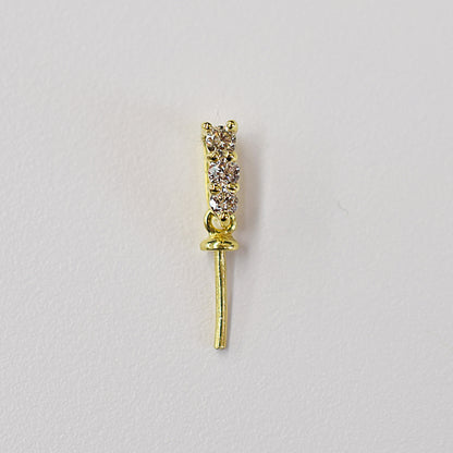Only metal fittings 0.06ct K18YG Diamond Pendant top SIK00022