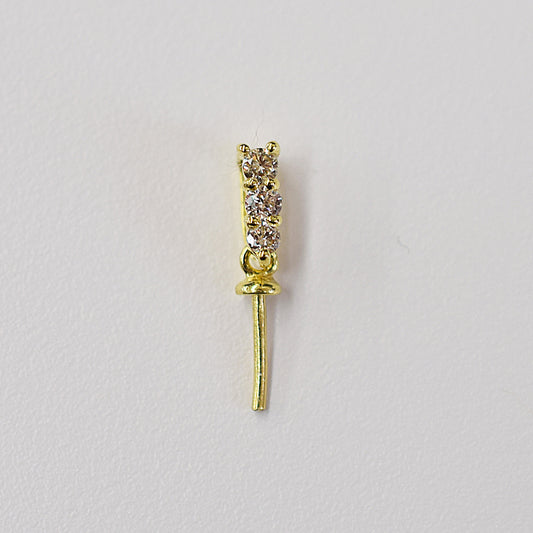 Only metal fittings 0.06ct K18YG Diamond Pendant top SIK00022