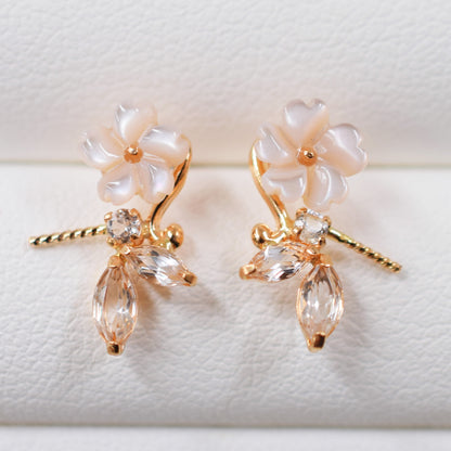 Only metal fittings K18PG stud earring Metal fitting Semi-precious stones Recommended for pearls under 6mm
