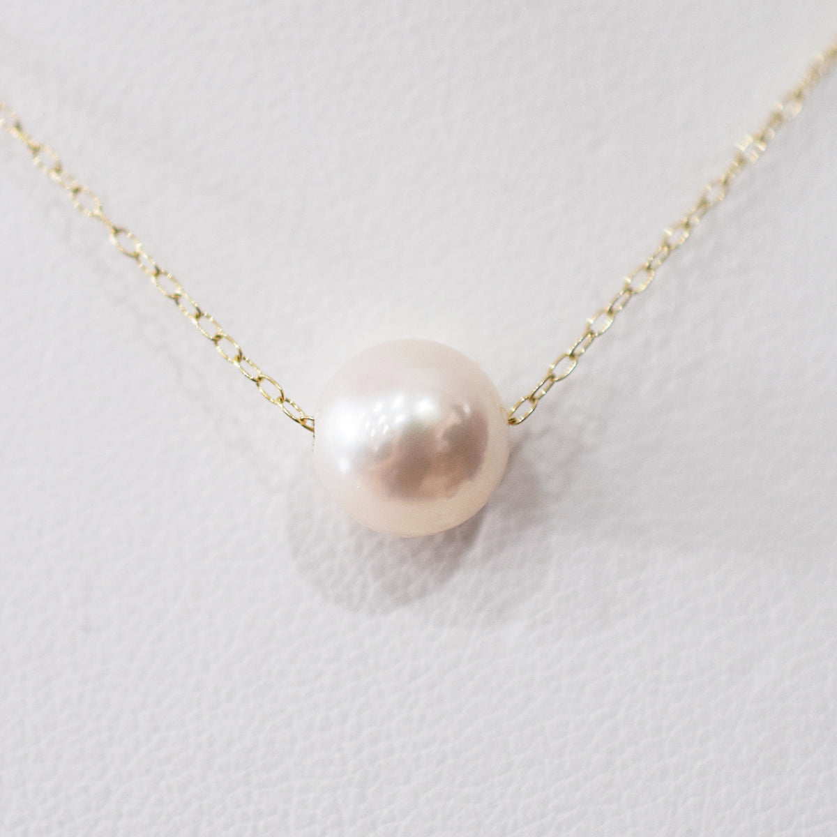 【K10 / K18】Rare White pink 7.5mm - 8.5mm Seawater Real Akoya Pearl necklace AkoyaPearl Japan あこや 真珠