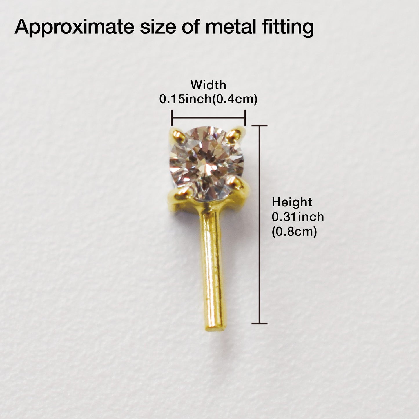 Only metal fittings 0.1ct K18YG Diamond Pendant top