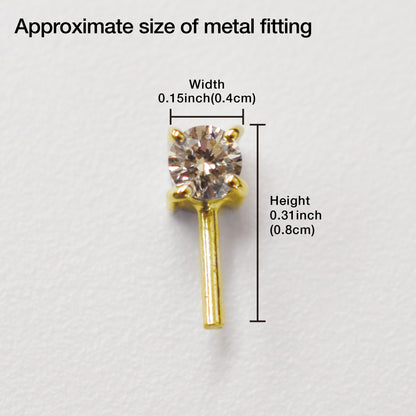 Only metal fittings 0.1ct K18YG Diamond Pendant top