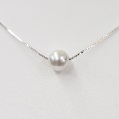 【SV925】Rare Natural color 8mm - 9mm Seawater Real Akoya Pearl Venetian necklace AkoyaPearl Japan あこや 真珠