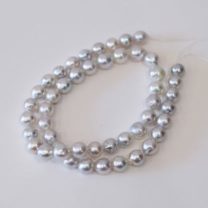 Limited to actual item Necklace Natural color Baroque 8mm - 9.5mm Real Akoya Pearl Japan 16.5inch 42cm starand Japanese choker reenspearl